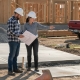Civil engineers review Texas home construction site