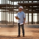 Structural engineer inspecting Texas job site